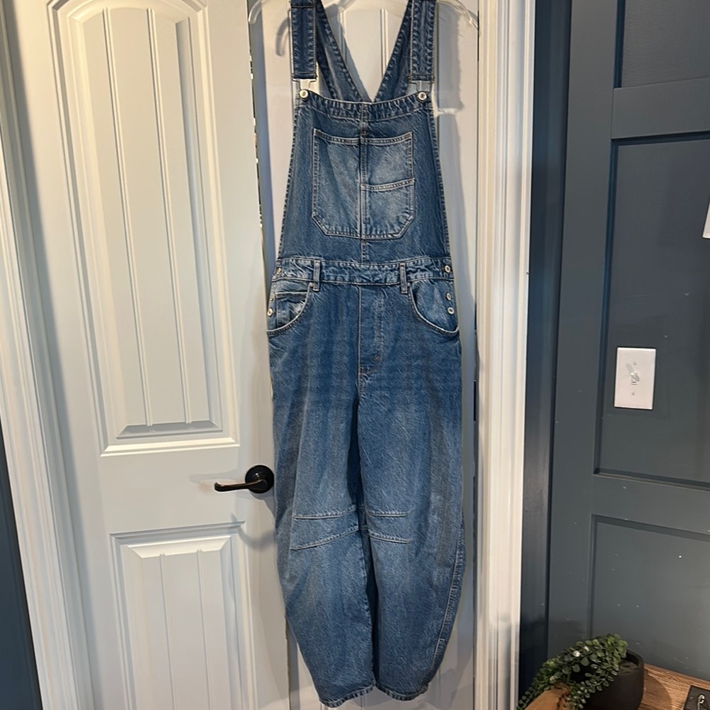 Free People Barrel Overalls
